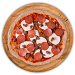Pepperoni & Turkish Sausage Pizza 